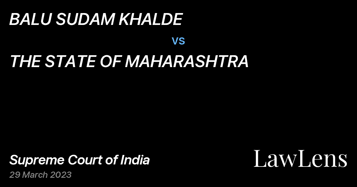 Preview image for BALU SUDAM KHALDE vs. THE STATE OF MAHARASHTRA