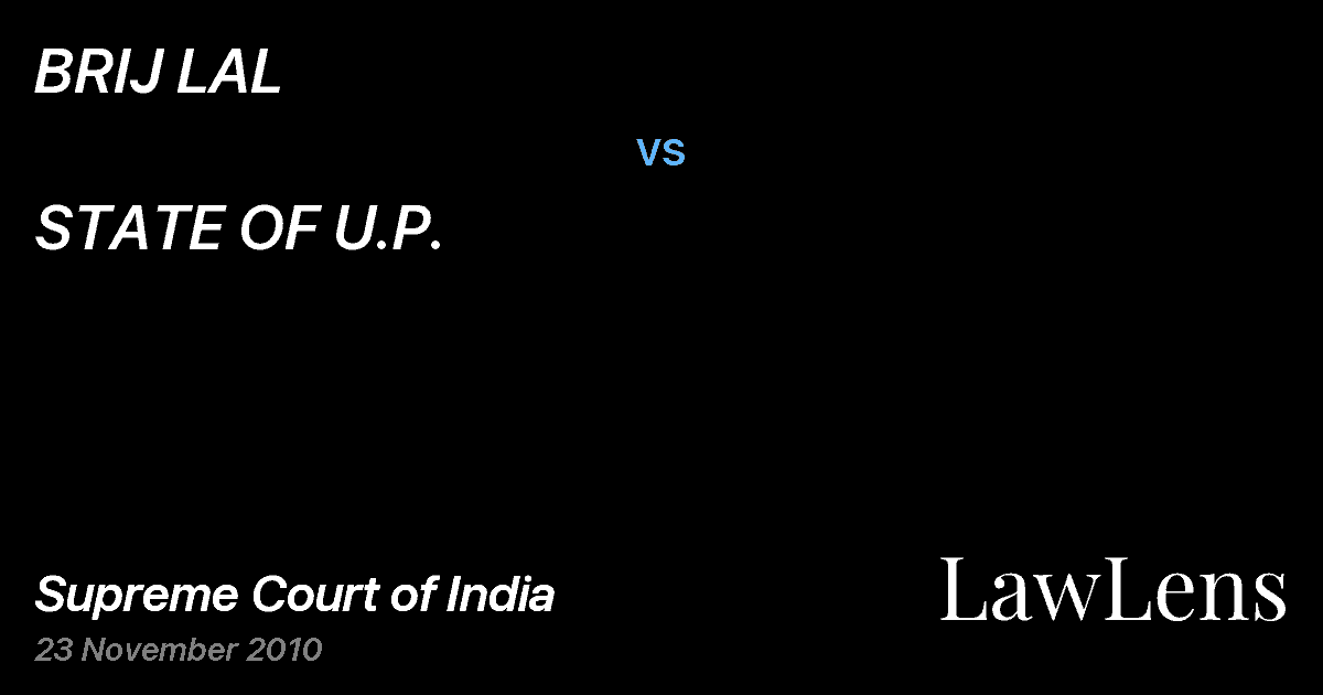 Preview image for BRIJ LAL vs. STATE OF U.P.