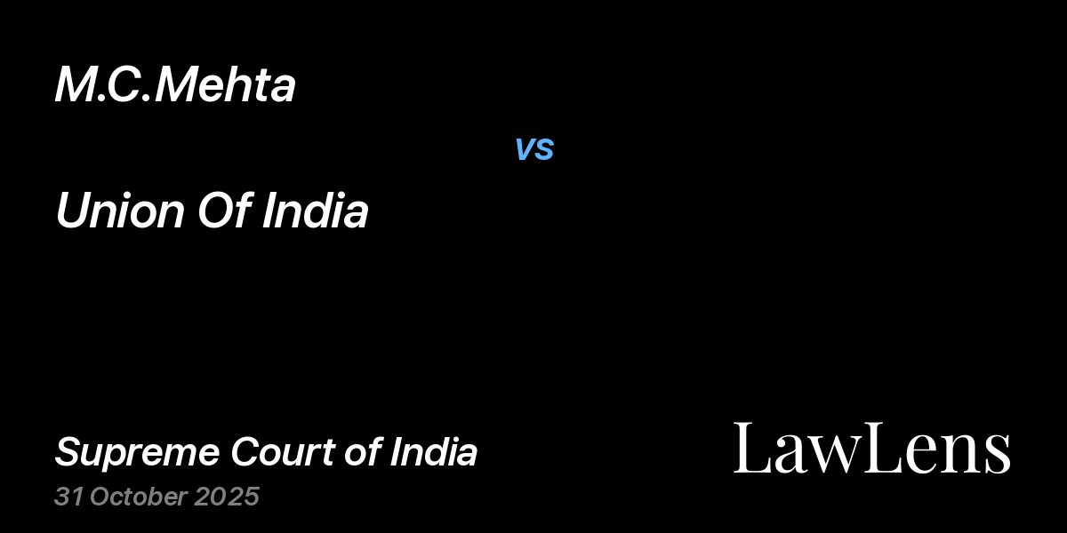 Preview image for M.C.Mehta vs. Union Of India