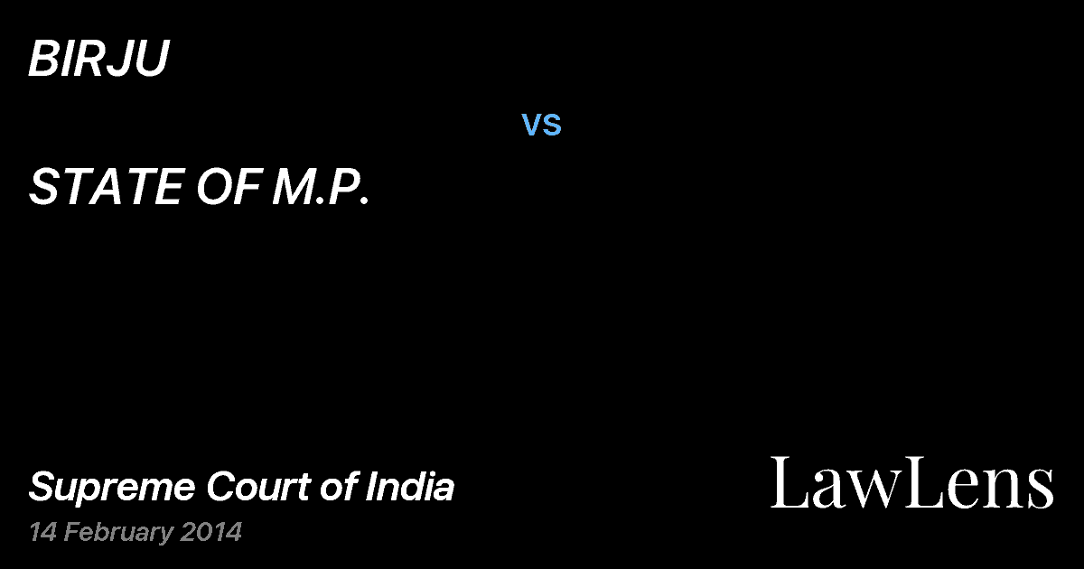 Preview image for BIRJU vs. STATE OF M.P.