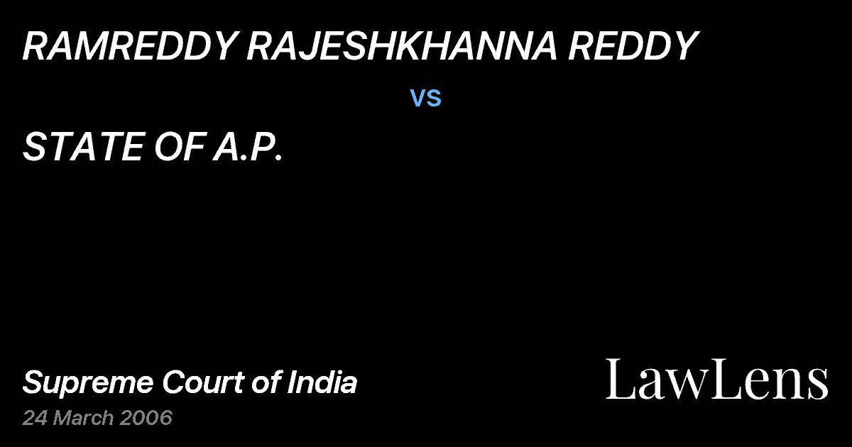 Preview image for RAMREDDY RAJESHKHANNA REDDY vs. STATE OF A.P.