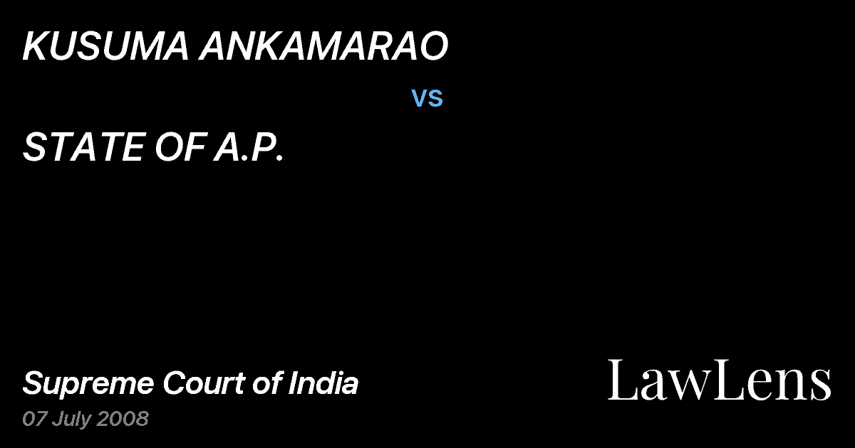 Preview image for KUSUMA ANKAMARAO vs. STATE OF A.P.