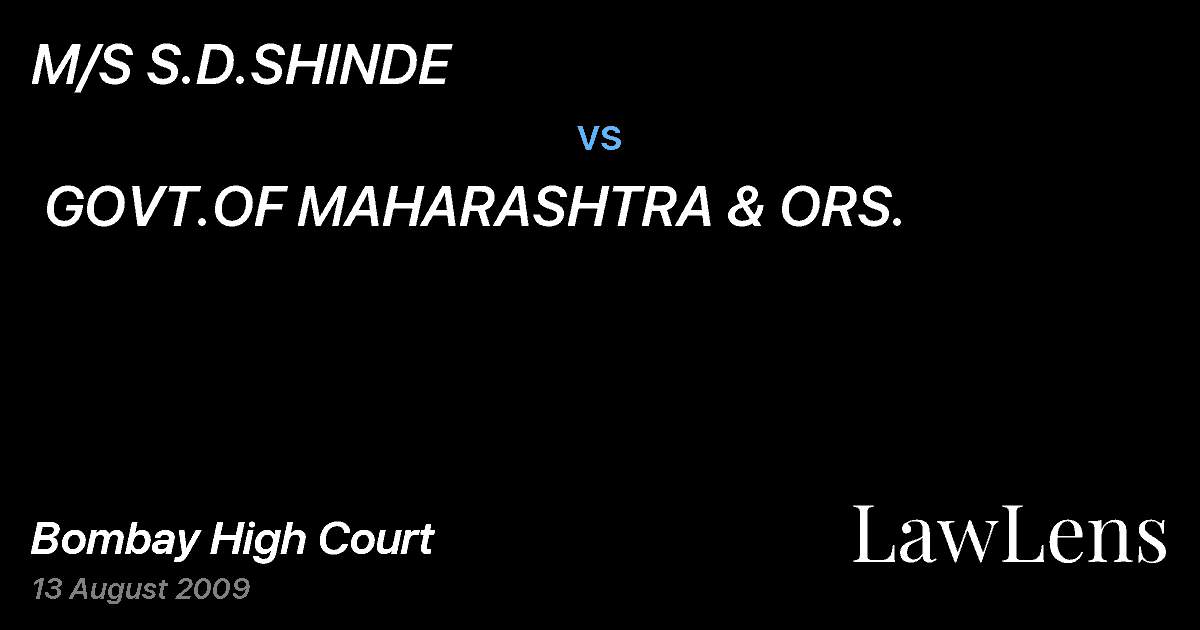Preview image for M/S S.D.SHINDE  vs.  GOVT.OF MAHARASHTRA & ORS.