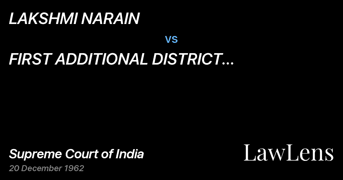 Preview image for LAKSHMI NARAIN vs. FIRST ADDITIONAL DISTRICT JUDGE,ALLAHABAD