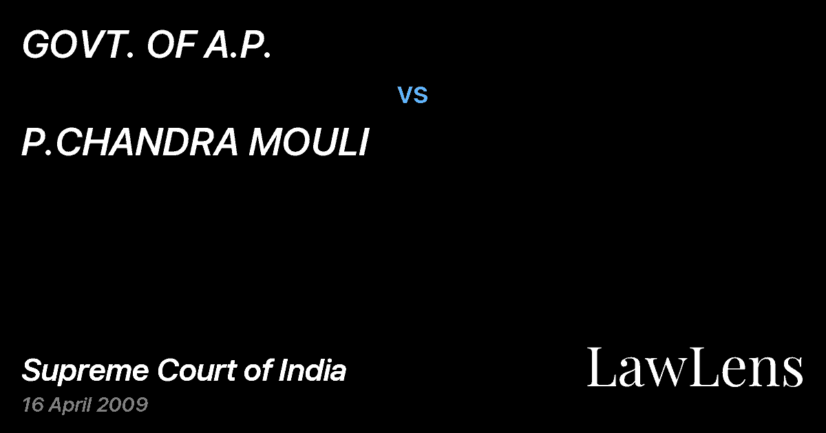 Preview image for GOVT. OF A.P. vs. P.CHANDRA MOULI