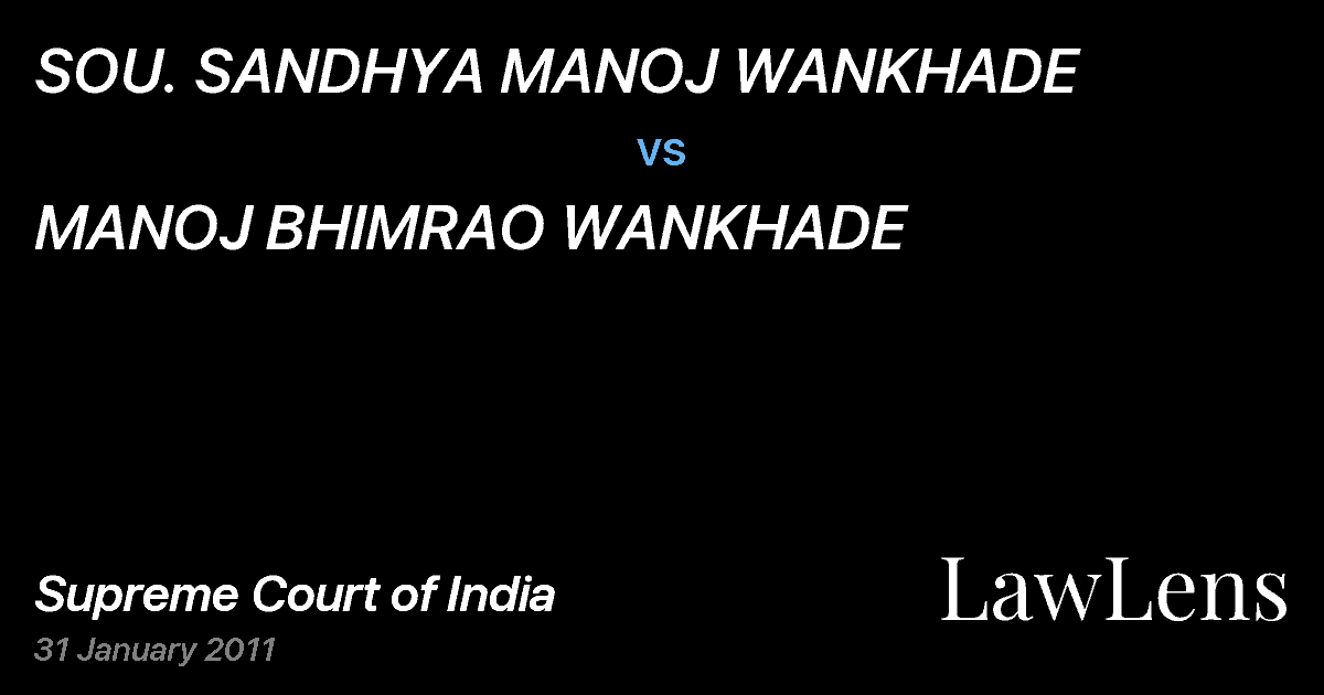 Preview image for SOU. SANDHYA MANOJ WANKHADE vs. MANOJ BHIMRAO WANKHADE