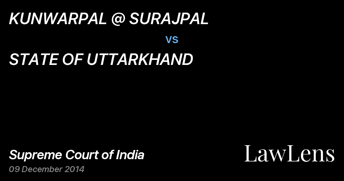 Preview image for KUNWARPAL @ SURAJPAL vs. STATE OF UTTARKHAND
