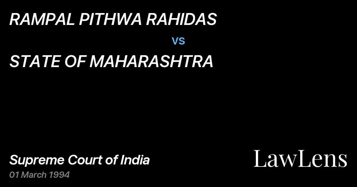 Preview image for RAMPAL PITHWA RAHIDAS vs. STATE OF MAHARASHTRA