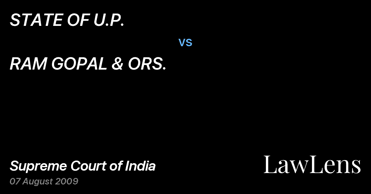 Preview image for STATE OF U.P. vs. RAM GOPAL & ORS.