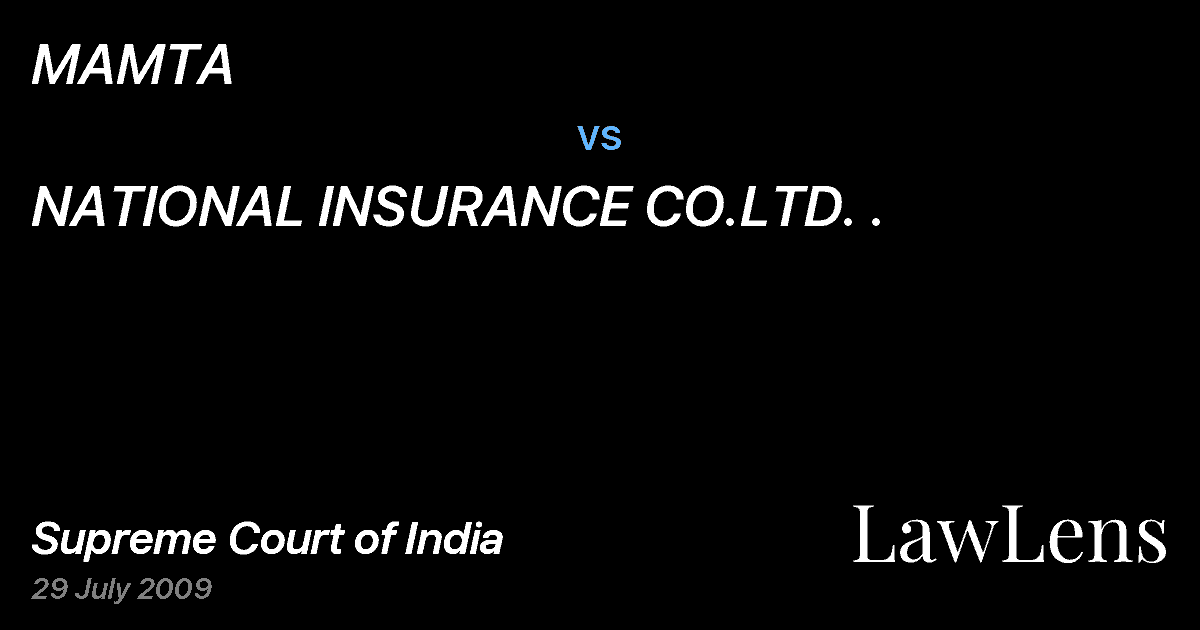 Preview image for MAMTA vs. NATIONAL INSURANCE CO.LTD. .