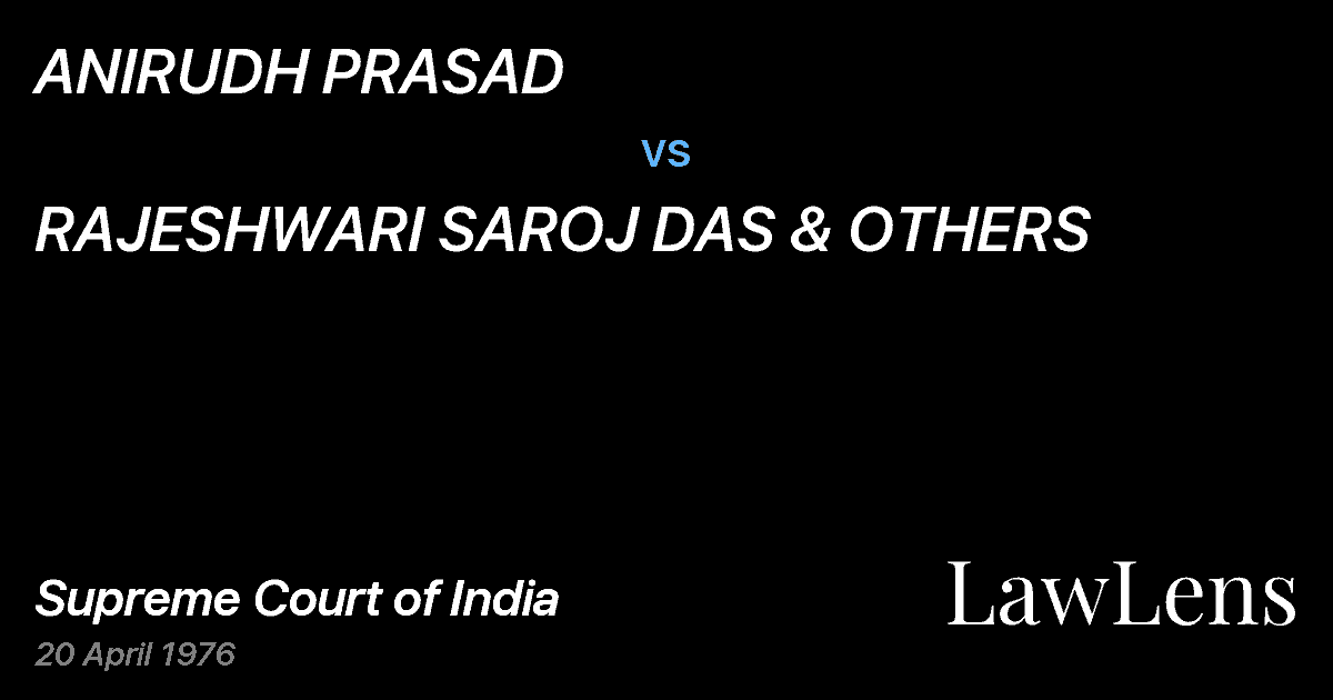 Preview image for ANIRUDH PRASAD vs. RAJESHWARI SAROJ DAS & OTHERS