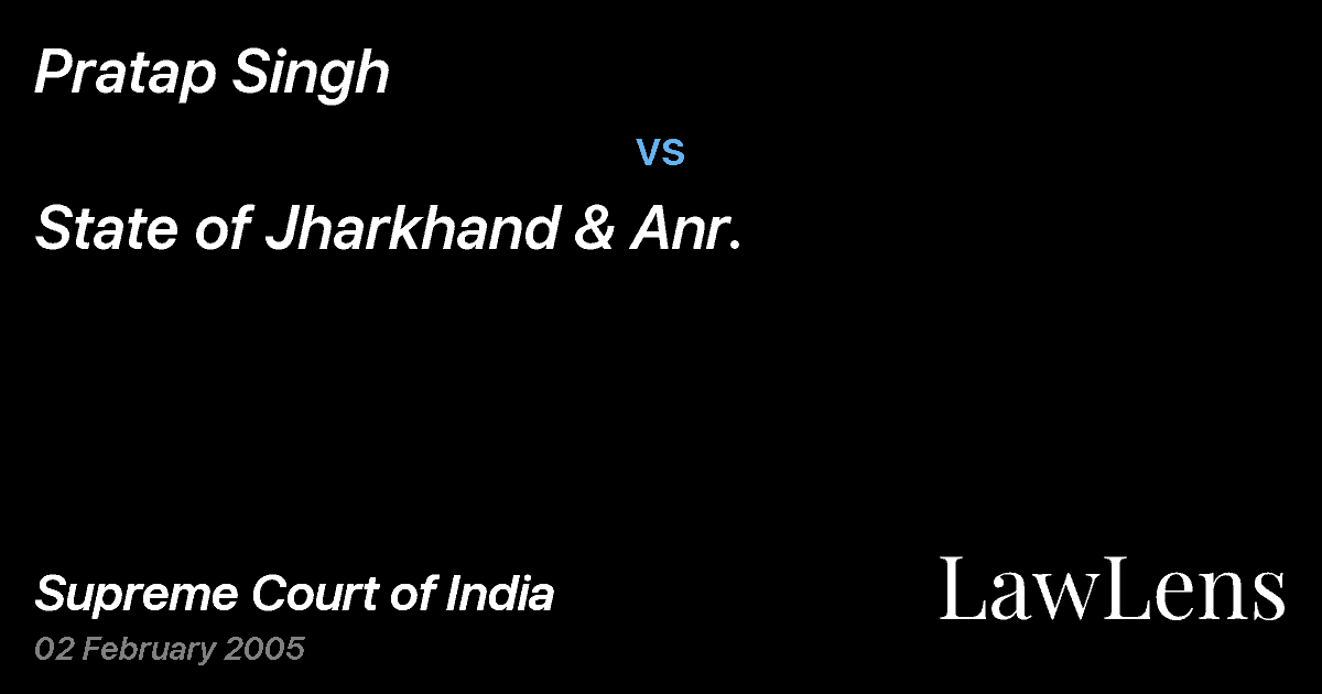 Preview image for Pratap Singh vs. State of Jharkhand & Anr.