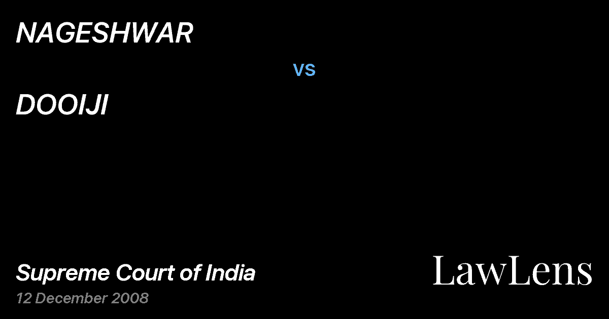 Preview image for NAGESHWAR vs. DOOIJI