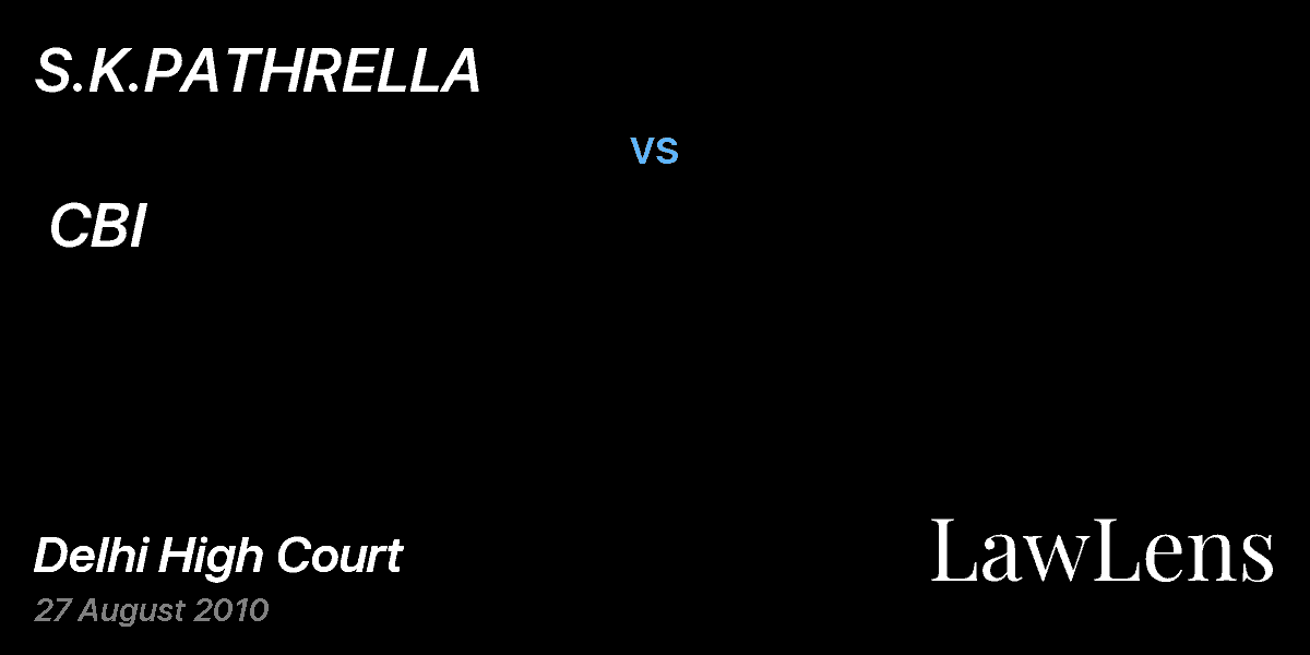 Preview image for S.K.PATHRELLA  vs.  CBI