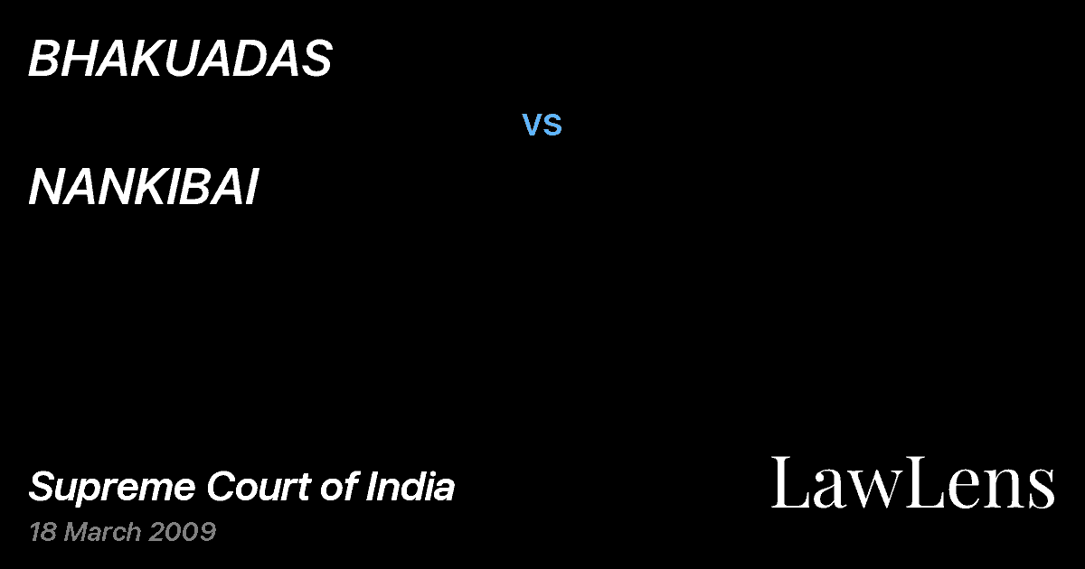 Preview image for BHAKUADAS vs. NANKIBAI