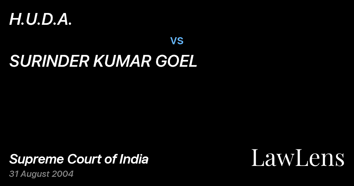 Preview image for H.U.D.A. vs. SURINDER KUMAR GOEL