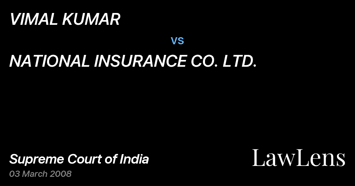 Preview image for VIMAL KUMAR vs. NATIONAL INSURANCE CO. LTD.