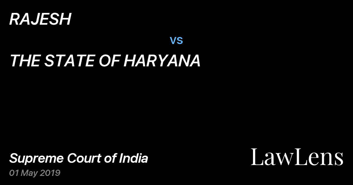 Preview image for RAJESH vs. THE STATE OF HARYANA