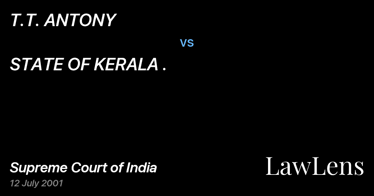 Preview image for T.T. ANTONY vs. STATE OF KERALA .