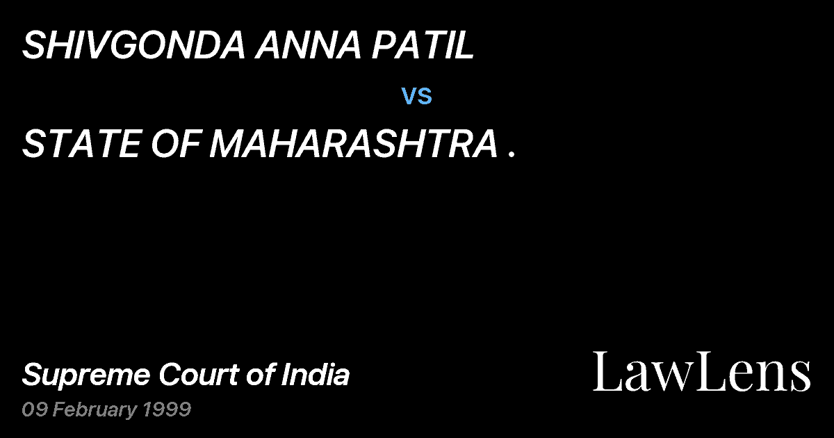 Preview image for SHIVGONDA ANNA PATIL vs. STATE OF MAHARASHTRA .