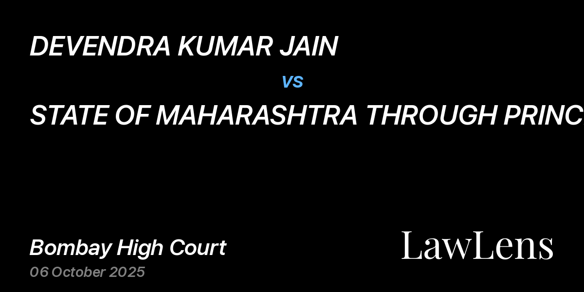 Preview image for DEVENDRA KUMAR JAIN vs. STATE OF MAHARASHTRA THROUGH PRINCIPAL SECRETARY CO OPERATIVE