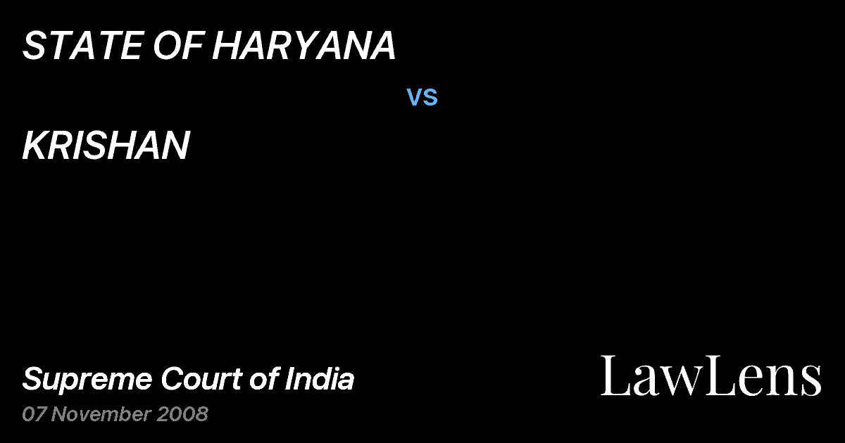 Preview image for STATE OF HARYANA vs. KRISHAN