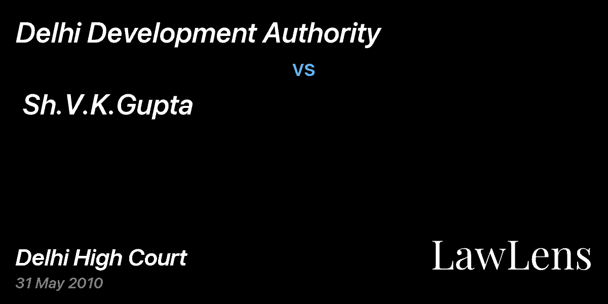 Preview image for Delhi Development Authority vs. Sh.V.K.Gupta