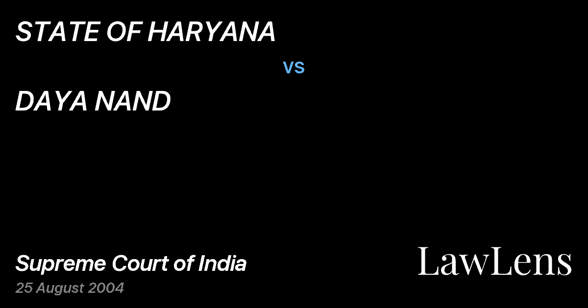 Preview image for STATE OF HARYANA vs. DAYA NAND