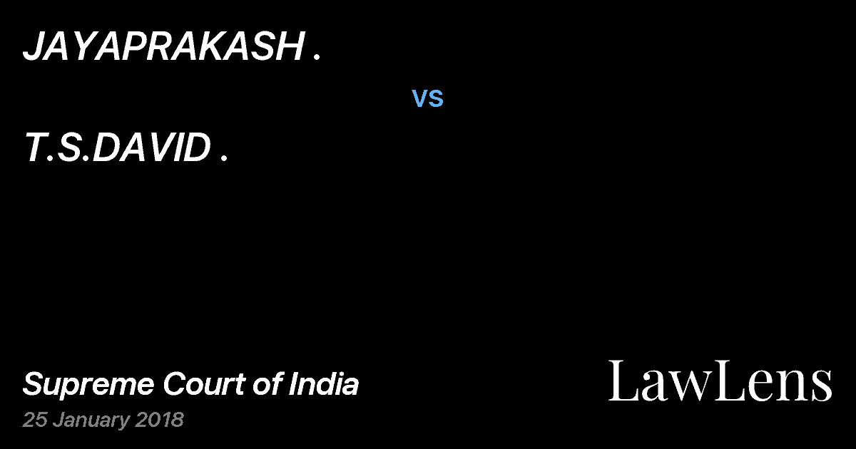 Preview image for JAYAPRAKASH . vs. T.S.DAVID .