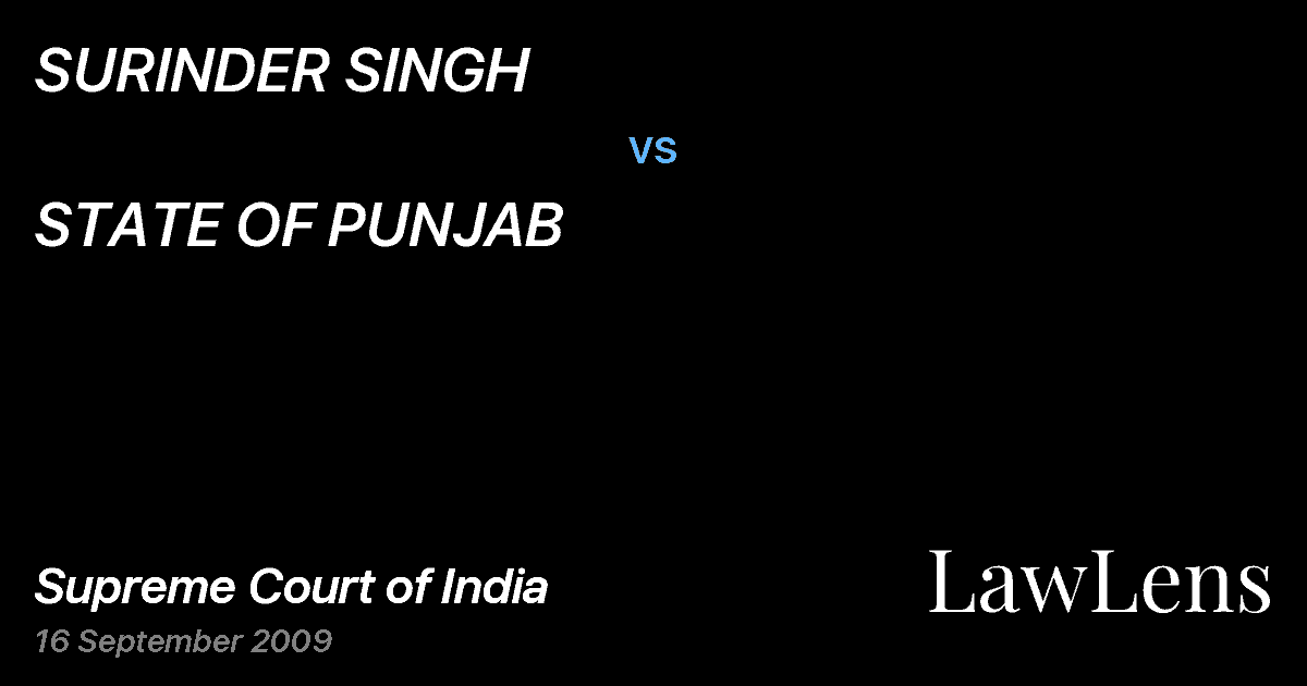 Preview image for SURINDER SINGH vs. STATE OF PUNJAB