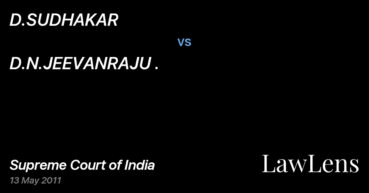 Preview image for D.SUDHAKAR vs. D.N.JEEVANRAJU .