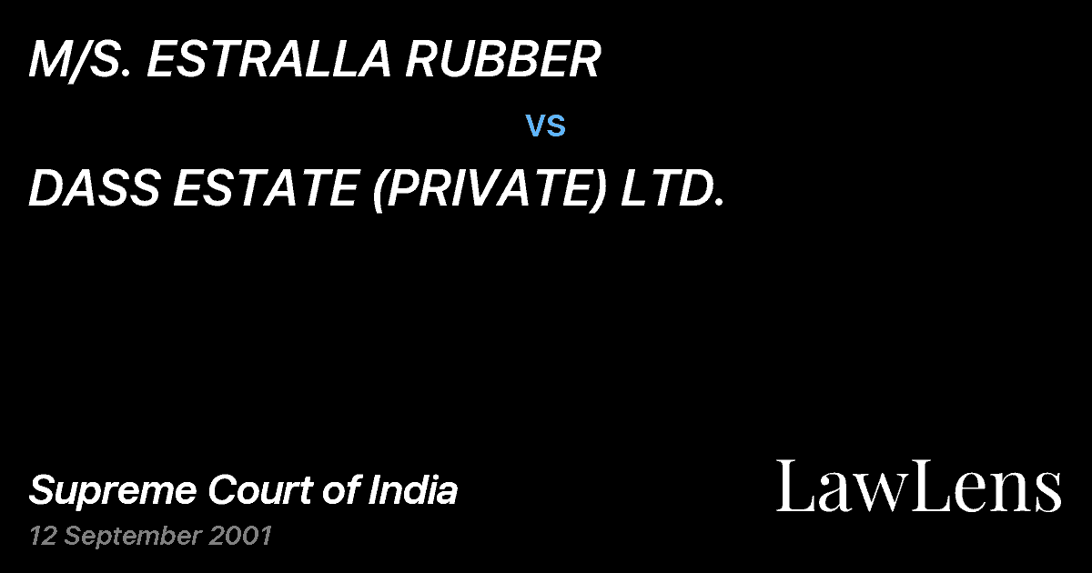 Preview image for M/S. ESTRALLA RUBBER vs. DASS ESTATE (PRIVATE) LTD.