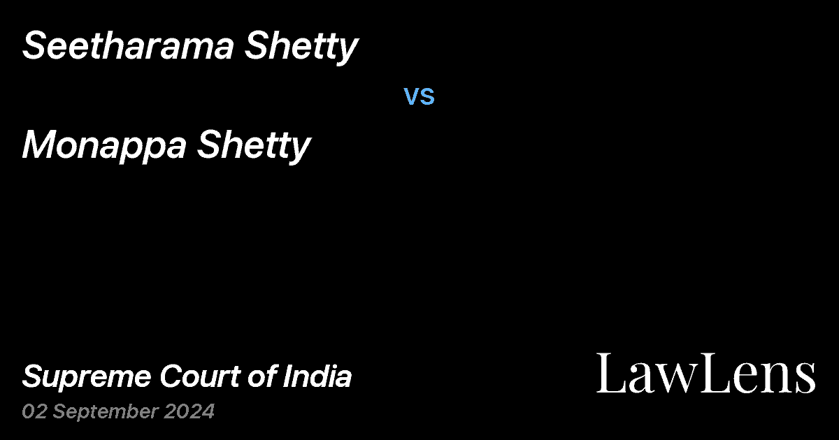 Preview image for Seetharama Shetty vs. Monappa Shetty