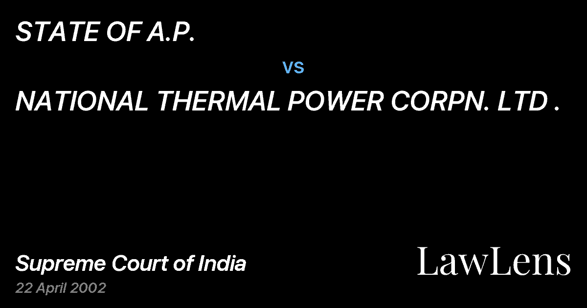 Preview image for STATE OF A.P. vs. NATIONAL THERMAL POWER CORPN. LTD .