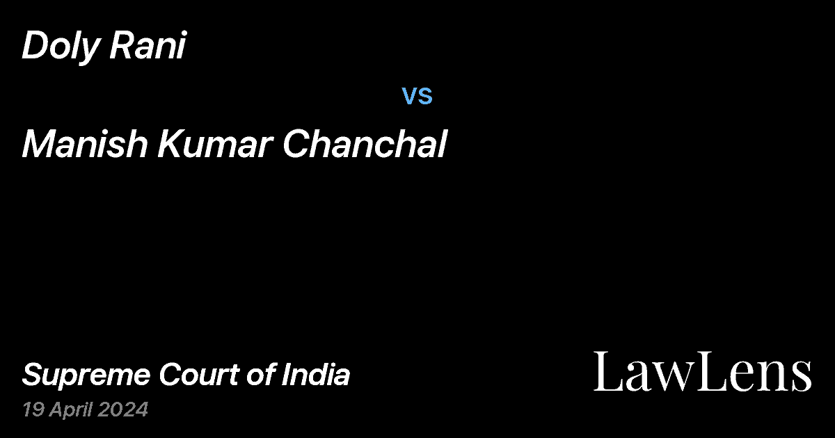 Preview image for Doly Rani vs. Manish Kumar Chanchal