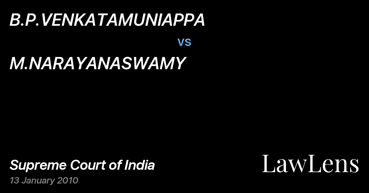 Preview image for B.P.VENKATAMUNIAPPA vs. M.NARAYANASWAMY