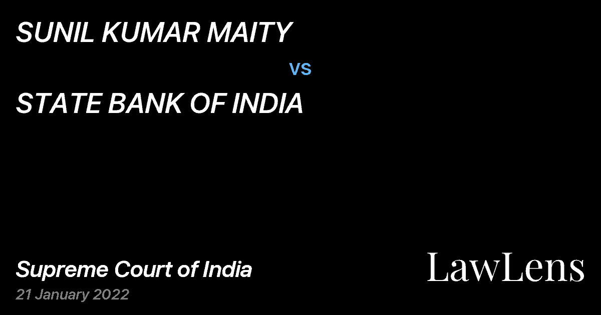 Preview image for SUNIL KUMAR MAITY vs. STATE BANK OF INDIA