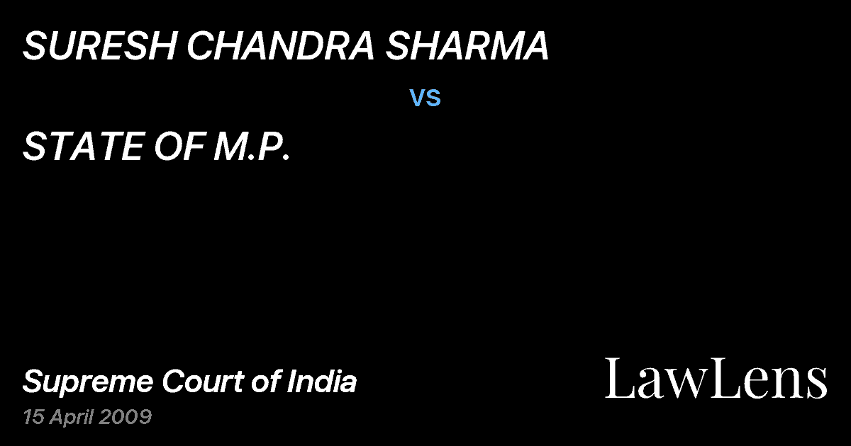 Preview image for SURESH CHANDRA SHARMA vs. STATE OF M.P.