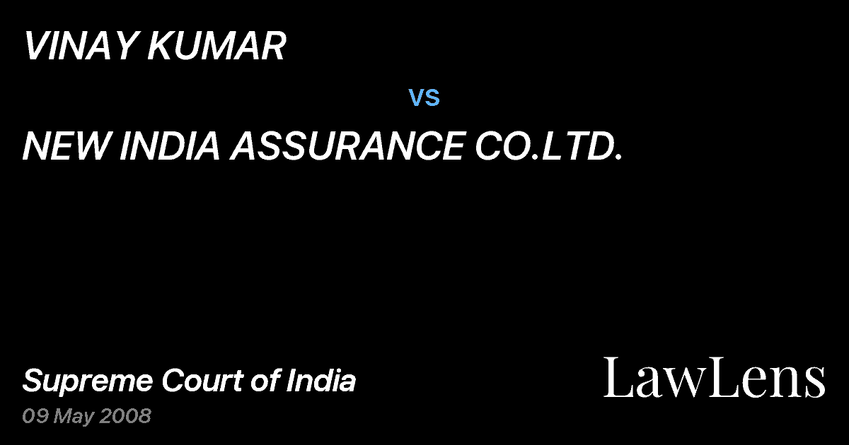 Preview image for VINAY KUMAR vs. NEW INDIA ASSURANCE CO.LTD.
