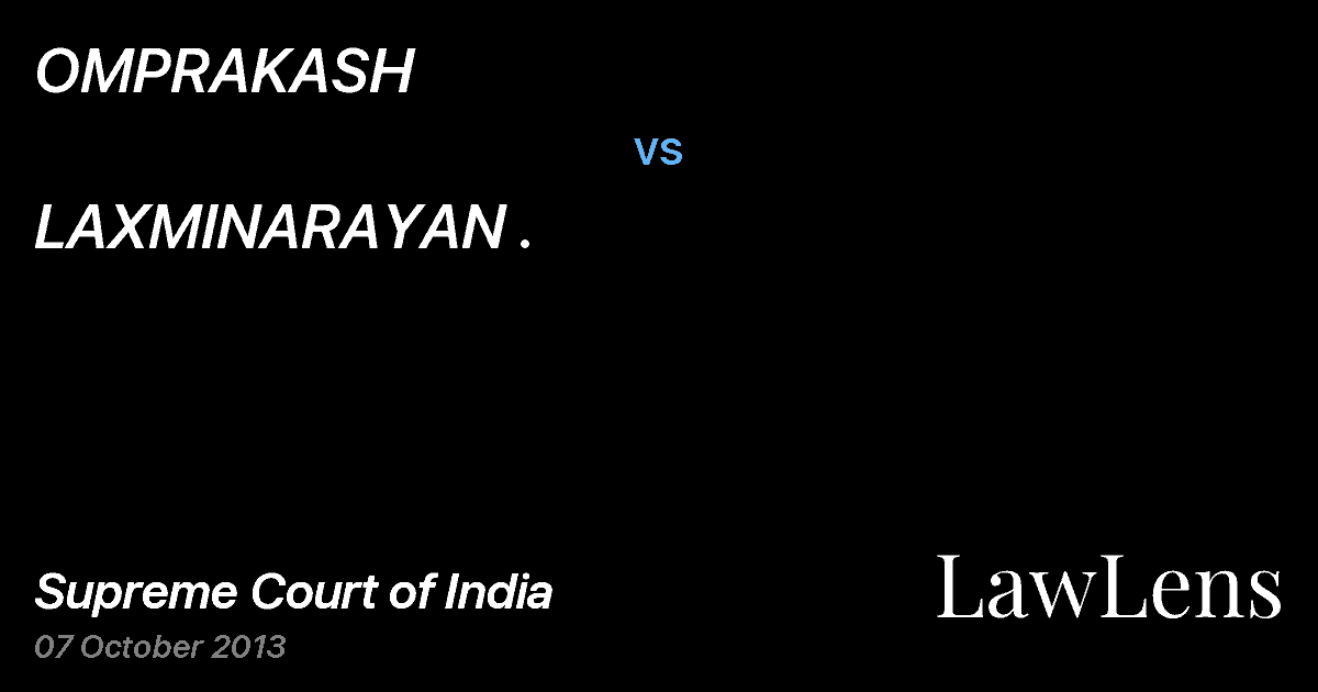 Preview image for OMPRAKASH vs. LAXMINARAYAN .