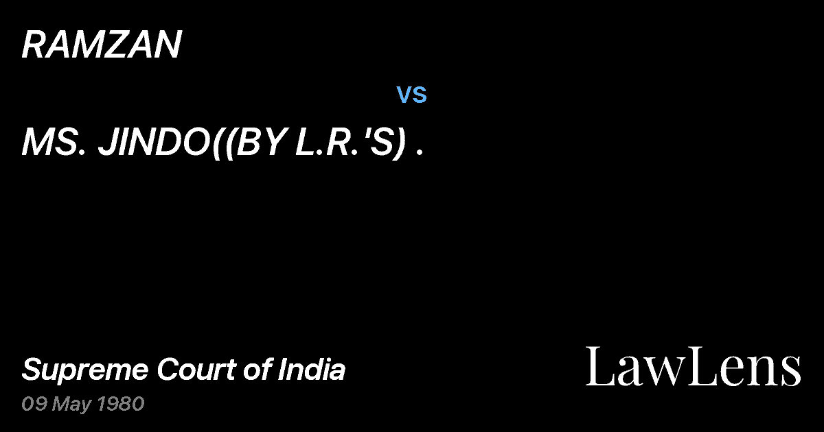 Preview image for RAMZAN vs. MS. JINDO((BY L.R.'S) .
