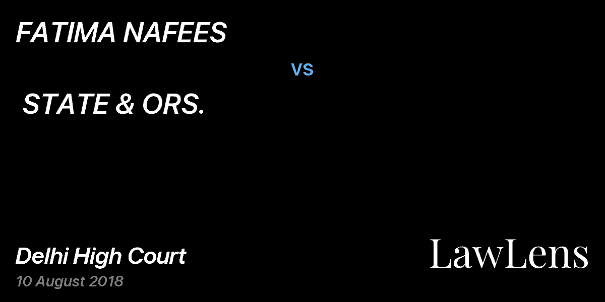 Preview image for FATIMA NAFEES  vs.  STATE & ORS.