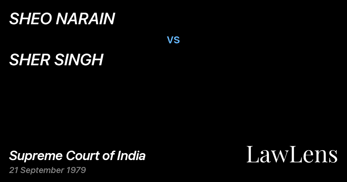 Preview image for SHEO NARAIN vs. SHER SINGH