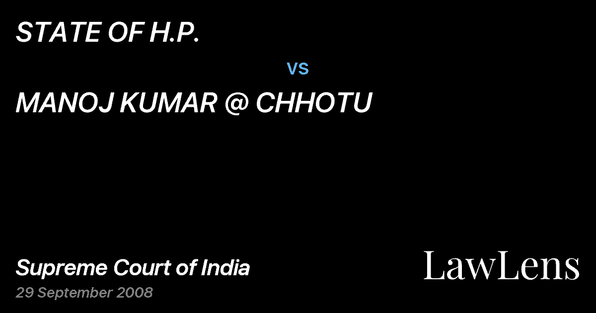 Preview image for STATE OF H.P. vs. MANOJ KUMAR @ CHHOTU