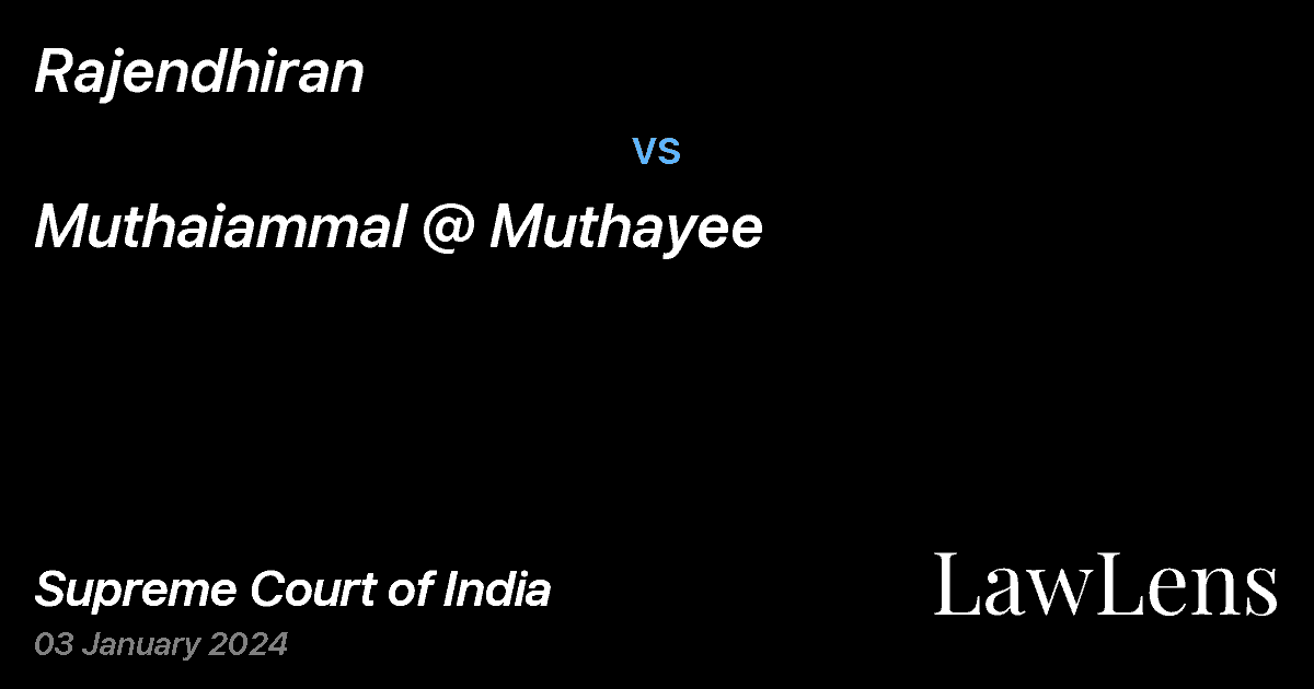 Preview image for Rajendhiran vs. Muthaiammal @ Muthayee