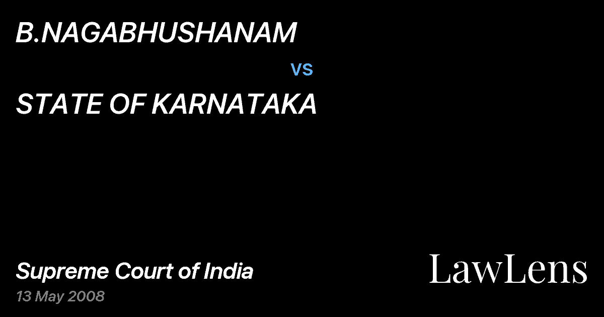 Preview image for B.NAGABHUSHANAM vs. STATE OF KARNATAKA