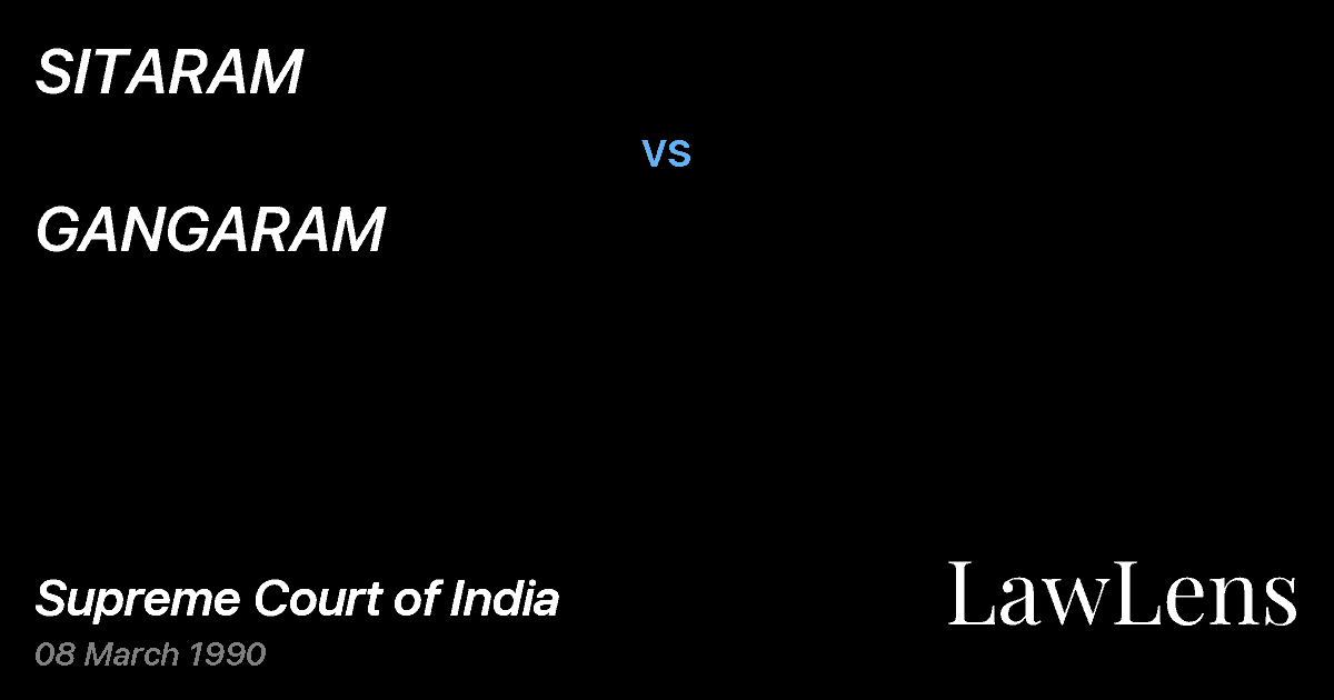 Preview image for SITARAM vs. GANGARAM