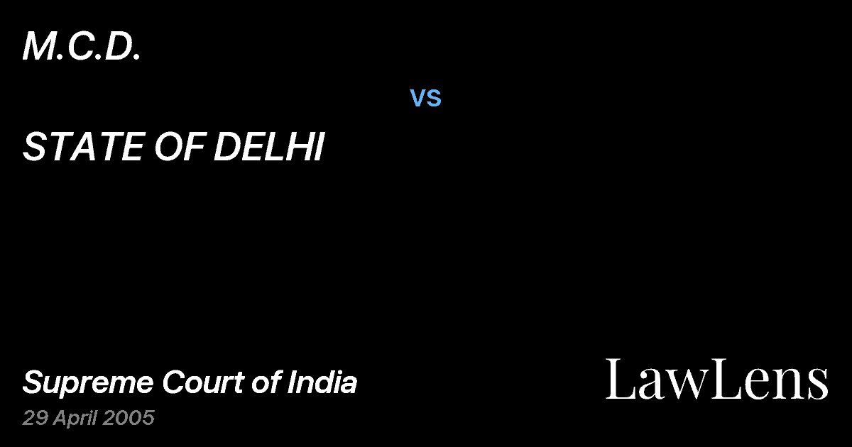 Preview image for M.C.D. vs. STATE OF DELHI