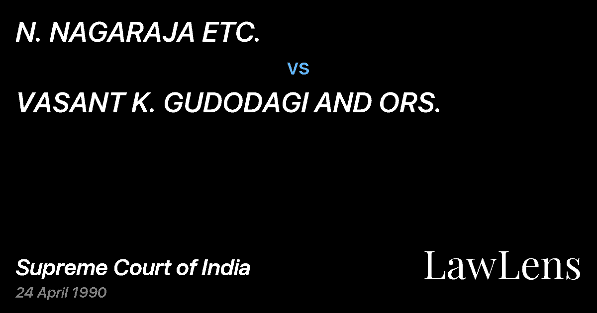 Preview image for N. NAGARAJA ETC. vs. VASANT K. GUDODAGI AND ORS.