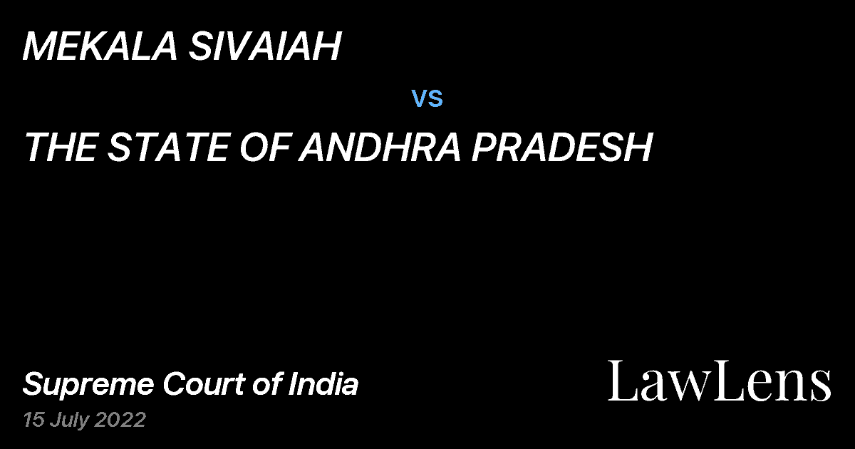 Preview image for MEKALA SIVAIAH vs. THE STATE OF ANDHRA PRADESH